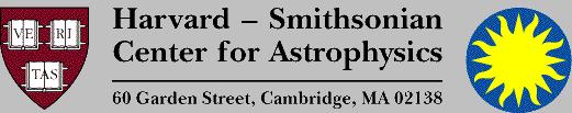Harvard - Smithsonian Center for Astrophysics, 60 Garden Street, Cambridge, MA 02138